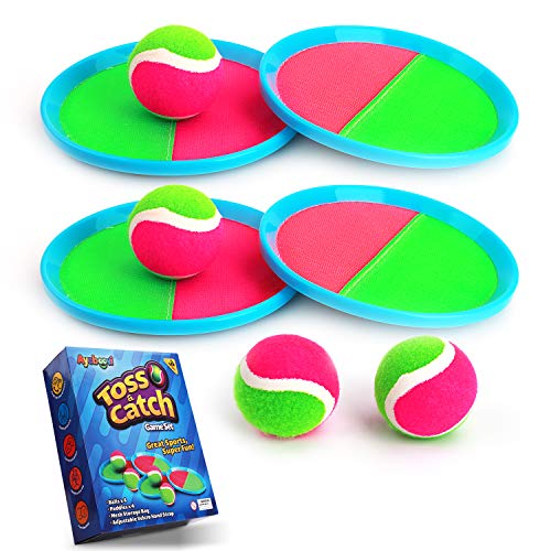  Paddle Catch Ball and Toss Game Set Disc Toss and
