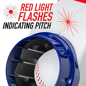 Franklin Sports Kids MLB Pitching Machine - MLB Baseball Pitching Machine for Kids Batting Practice - MLB Power Pitcher with Adjustable Speeds and Launch Angles (White/Red)